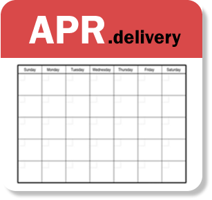www.apr.delivery, pre-ordered for delivery in April, a corporate monthly domain name for a global, corporate spreadsheet delivery schedule for sale via the NextWorkingDay™ portfolio